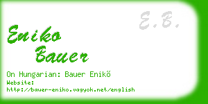 eniko bauer business card